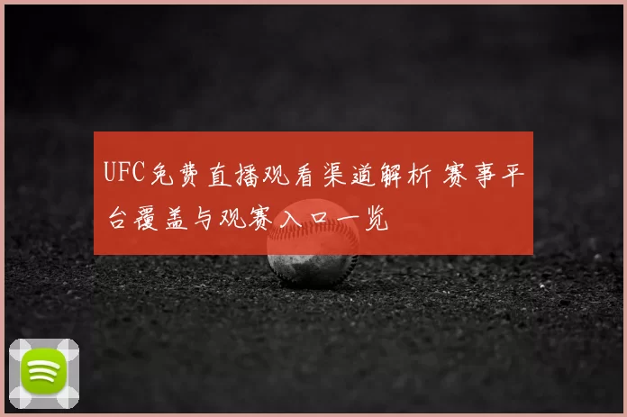 UFC免费直播观看渠道解析 赛事平台覆盖与观赛入口一览