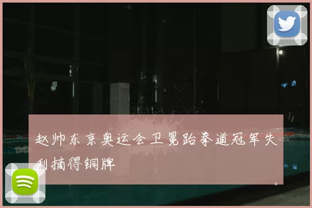 赵帅东京奥运会卫冕跆拳道冠军失利摘得铜牌
